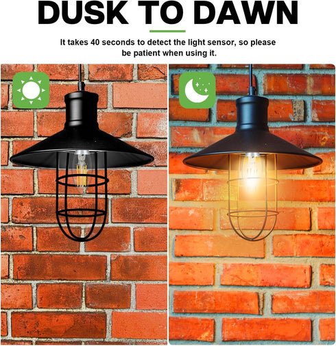 Dusk to Dawn Outdoor LED Light Bulb, 5W Equivalent 40W, Candelabra B11 Light Bulb, 2700K Soft White, Edison LED Bulbs E12 Base, Lighting Sensor, A...