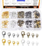 152Pcs 4 Colors 4 Sizes Lobster Claw Clasps Kit, 12mm, 14mm, 16mm, 18mm Alloy Small Jewelry Clasps Lobster Clasps for DIY Necklace Bracelet Jewelr...