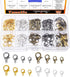 152Pcs 4 Colors 4 Sizes Lobster Claw Clasps Kit, 12mm, 14mm, 16mm, 18mm Alloy Small Jewelry Clasps Lobster Clasps for DIY Necklace Bracelet Jewelr...