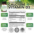 Calcium 1200 mg Plus Vitamin D3, Bone Health & Immune Support - Nature's Calcium Supplement with Extra Strength Vitamin D for Extra Strength Carbo...