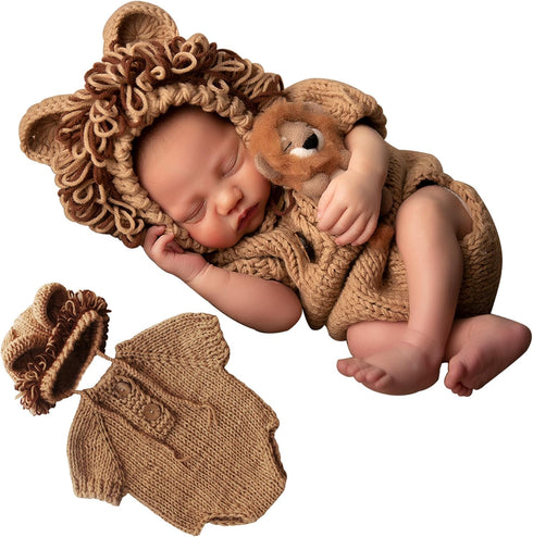 M&G House Newborn Photography Outfits Baby Crochet Knitted Photoshoot Props Animal Costume Set...
