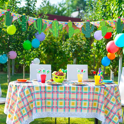 24 Pcs Cactus Cutouts Wooden Ornaments Summer Themed Party Banner DIY Cactus Green Decoration Hanging Embellishments Fiesta Party Decoration for M...