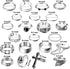PANTIDE Vintage Punk Rings Set Gothic Knuckle Midi Rings Adjustable Alloy Chain Belt Cross Stackable Finger Half Open Rings Fashion Joint Jewelry ...