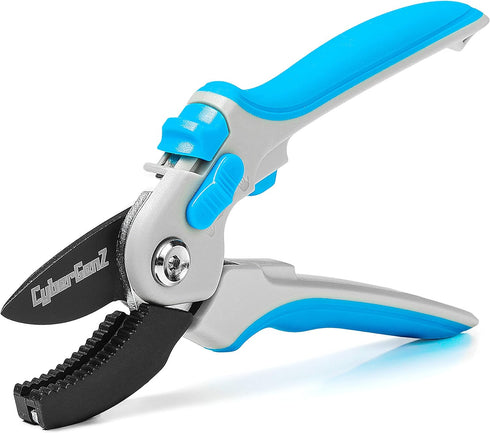 Anvil Pruning Shears - 8" Garden Shears Pruning, Heavy Duty Garden Clippers Handheld with Blue Adjustable Grip, Gardening Pruners Tool for Trimmin...