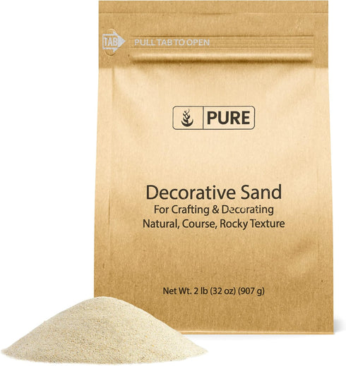 PURE ORIGINAL INGREDIENTS Natural Decorative Sand (2 lbs) Real Sand, Crafts, Decor, Vase Filler...