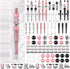 Colarr 24 Sets Plastic Beadable Pens DIY Pens Making Kit Assorted Bead Pens Wood Beads Crystal Spacer Beads Black Ink Ballpoint Pen for Women Stud...