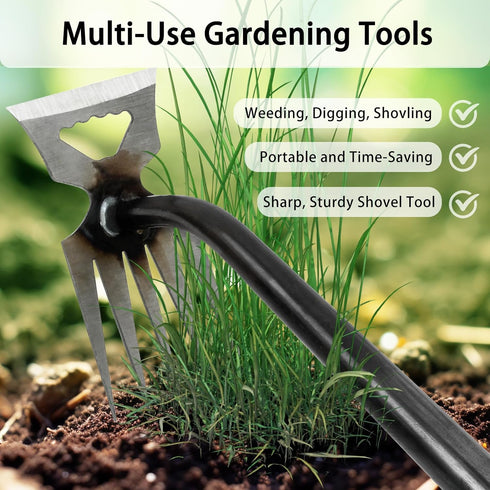Weed Puller Tool, Time-Saving Garden Tools, Upgraded Hadfield Steel Weeding Tool Multifunctional Weeder, Dandelion Weed Puller Tool Gardening Tool...