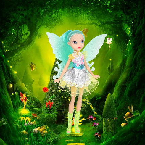 ONEST 5 Sets 8 Inch Fairy Girl Dolls Include 5 Set 8 Inch Flower Fairy Dolls, 5 Pieces Handmade Doll Clothes, 5 Pairs of Doll Shoes...