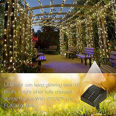 lychee Solar Rope Lights Outdoor 16.5ft 50LED Waterproof Solar Power String w/Light Outdoor Rope Lights Ideal for Home Garden Party Wedding Decora...