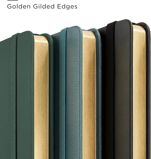 A5 Lined Leather Journal and Pen Set, Hardcover Notebook with Pen, 160 Pages 100gsm Thick Ruled Paper for Men Women, for Work, Business, School or...