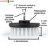 Drill Brush 5 inch Soft Bristle White Quick Change Shaft...