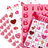 jollylife 40 Players Valentine's Day Bingo Game Cards Class Party Supplies Activity(Pink)...