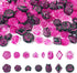 90pcs Acrylic Flower Beads Hot Pink Black Plastic Beads Vintage Rose Tulip Flower Loose Beads for DIY Bracelets Necklace Key Chains Jewelry Making...