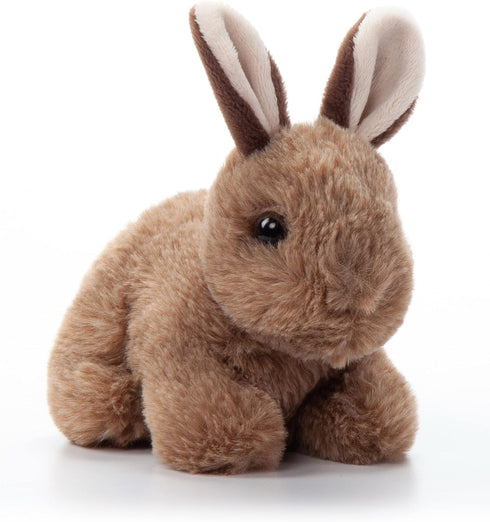 The Petting Zoo Rabbit Stuffed Animal Plushie, Gifts for Kids, Wild Onez Babiez Wildlife Animals, Brown Bunny Plush Toy 6 inches...