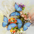 Berfutall-Morpho Butterfly Feather Butterflies on Picks Floral Supplies Set of 12 pcs Halloween Thanksgiving Decorations…...