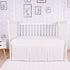 CaSaJa Classic Microfiber Crib Skirt with 2 Pleated Workmanship, Soft Breathable Dust Ruffle Fits Standard Crib and Toddler Bed, Pure White Color ...