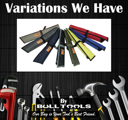 Wrench Roll Bag Organizer Tool Pouch Tools Bag Metric & SAE Hand Crafted, Heavy Weight, Water Proof Ballistic Polyester Oxford Canvas 14 Pocket - ...