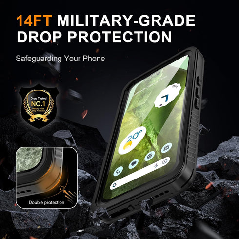 ANTSHARE for Google Pixel 8A Case, Pixel 8A Case Waterproof with Built-in Screen Protector, Full Body Sealed, Heavy Duty Shockproof Dustproof Snow...