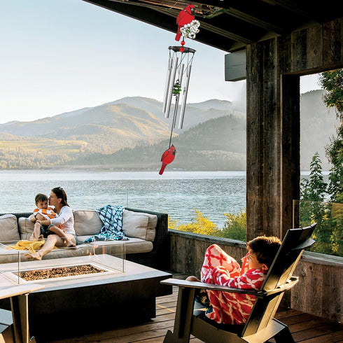 EEEKit Wind Chimes for Outside, Cardinal Bird Windchimes with Aluminium Tubes, Wind Chimes for Outdoor Garden Patio...
