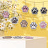 YLOLUL 16 Pcs Dog Paw Shaped Diamond Art Keychains DIY Pet Paw Diamond Art Keychain Kits Diamond Art Double-Sided Cat Dog Paw Painting Key Chains ...