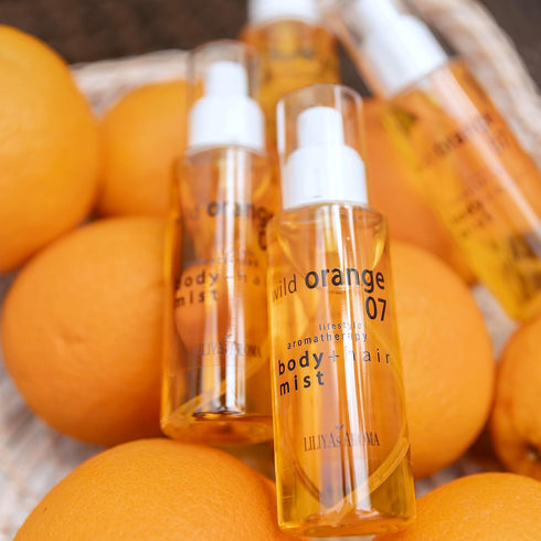 Liliya's Aroma Aromatherapy Wild Orange 07, Natural Perfume Mist for Body & Hair, Botanical Perfume made of Orange & Neroli Essential Oils, Tropic...