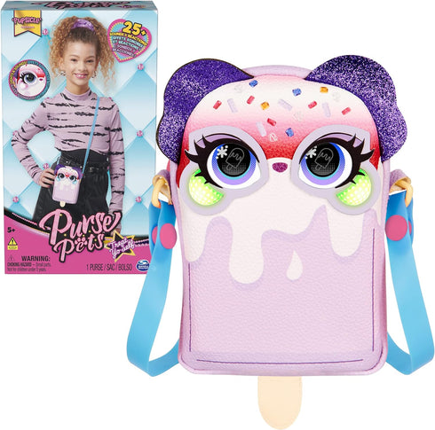 Purse Pets, Treat Yo Self Pupsicle Interactive Pet Toy & Crossbody Bag with Lights, Over 25 Sounds & Reactions, Kids Toys for Girls...