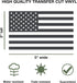 American Flag Sticker - Dark Gray - 5" x 3" (1 Pair) - Vinyl, Die Cut American Flag Decal - Best for Car Decals, Car Stickers, Truck Decals, Truck...