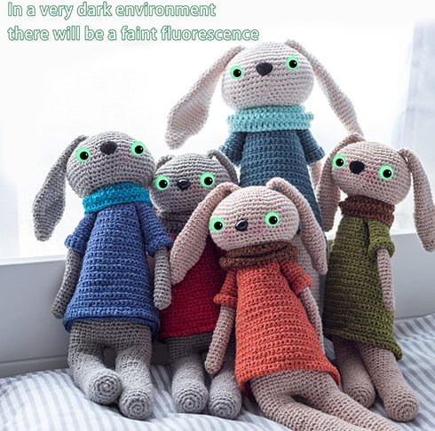 UPINS 500PCS Glowing in Dark Googly Wiggle Eyes Self Adhesive for Craft Luminous Sparkle Halloween Googly Eyes for DIY Sticker Decoration 6 mm 8 m...