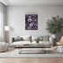 Posterizer 1 pcs-black background and purple flowers-chic wall art-Floral & Botanical Art-Abstract & Modern Art-Decor for Home & Office- UNFRAMED ...