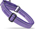 Hyhug Pets Reflective Dog Collar with Beautiful Jacquard Weave Solid Color Nylon for Pup Dogs Daily Walking and Training. (Small, Ultra Violet)...
