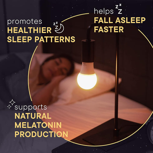 Harth - Sleep-Shift Sleep Ready Light, 7 watt Dimmable LED Amber Bulb. Supports Healthy Sleep Patterns with Ambient Low Blue Night Light, Pack of ...
