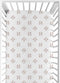 Sweet Jojo Designs Red and White Baby or Toddler Fitted Crib Sheet for Baseball Patch Sports Collection...