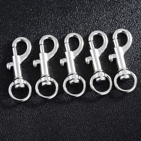 JSSHI Pack of 40 1.5" Metal Swivel Clasps Snap Lanyard Snap Hook Lobster Claw Clasp-On Keychain Ring Hook Clip for Keys, Lanyards (0.43" Inside Wi...