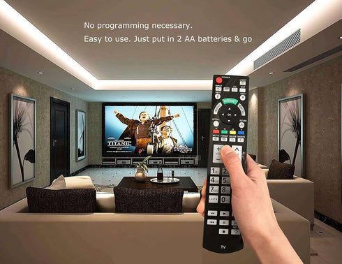 Replacement Remote Control N2QAYB000703 for Panasonic Viera TV TC-P50ST50 TC-L42ET5 TC-P55ST50 TC-P55VT50 TC-L55ET5 TC-L55DT50 TC-P60ST50 TC-P65VT...