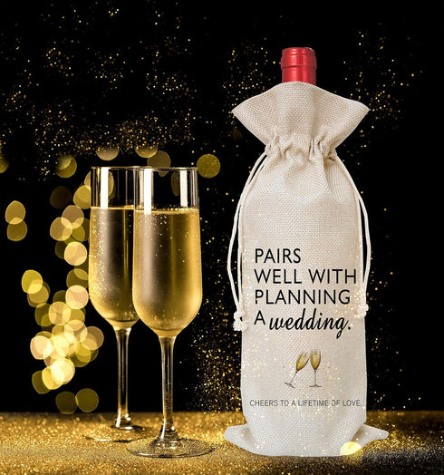 Wine Bag Wedding Gift for Mr and Mrs - Engagement Gift J14...