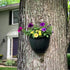 The HC Companies 8 Inch Garden Wall Planter - Plastic Hanging Plant Pot for Indoor Outdoor Flowers, Herbs, Slate Blue...
