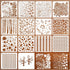 14 Pcs Layering Mixed Media Stencils Leopard Diamond Spirals Cubist Templates Geometric Patterns Stencils for Painting on Walls Canvas DIY Craft S...