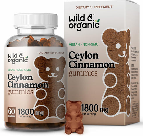 Ceylon Cinnamon Gummies 1800mg - Antioxidants Supplement w/Organic Ceylon Cinnamon - Vegan Joint Health Gummies - Non-GMO Joint Support Supplement...
