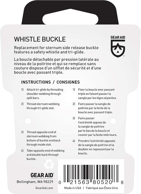 GEAR AID Whistle Buckle Kit, 3/4”...