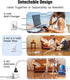 SUPERDANNY Detachable Travel Power Strip,45W USB Fast Charge,2 USB-C & 2 USB-A with 3 Outlets Flat Plug Extension Cord 5ft,Portable Charger for Tr...