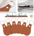Taiyin 30 Pcs Leather Key Fob Kit for DIY Craft PU Blanks with Rivets and Key Ring for Laser Engraving Keychain(Khaki)...