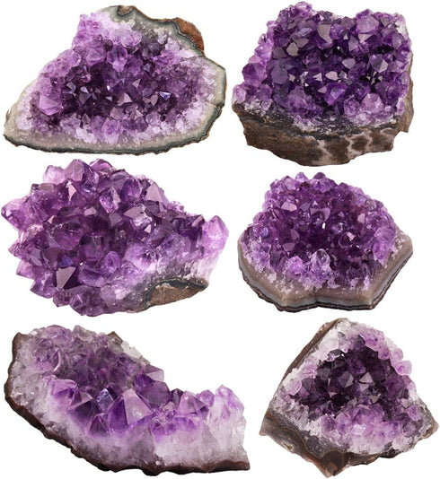rockcloud Natural Purple Amethyst Quartz Crystal Cluster Geode Druzy Home Decoration Gemstone Specimen...