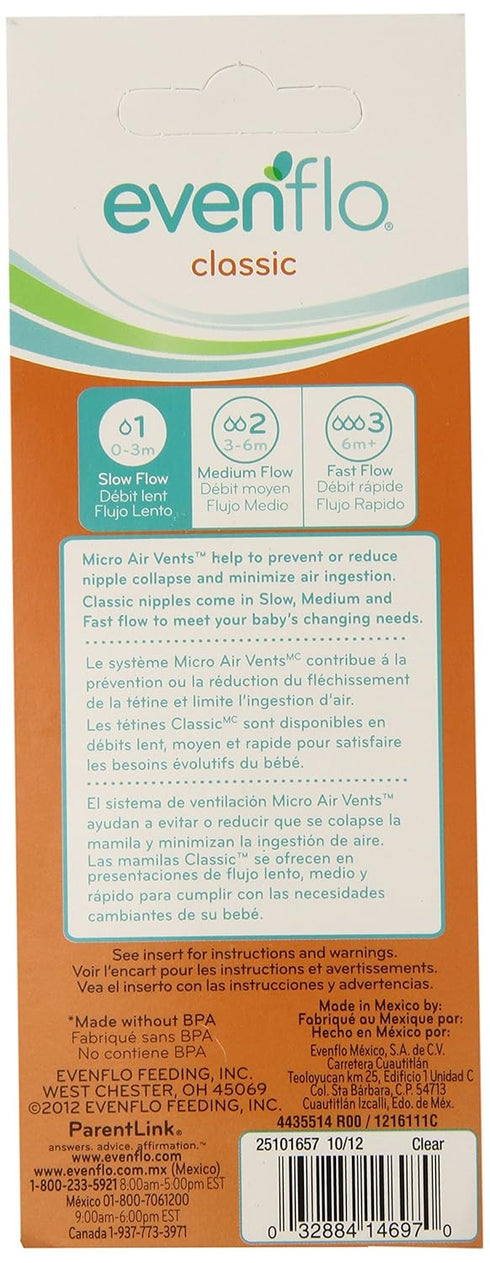 Evenflo Classic Clear Bottle without BPA, 4 Ounce...