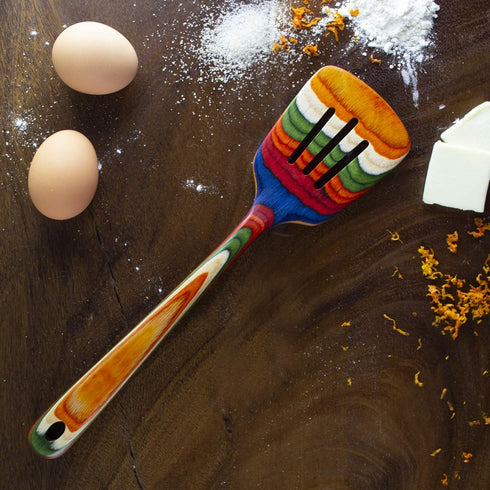 Totally Bamboo Baltique Marrakesh Collection 12-1/2" Wooden Slotted Spatula, Safe for Nonstick...