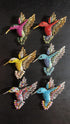 6 pieces of hummingbird brooch pin set for women girl men elegant silk scarf animal bird brooch pin collar fashion jewelry...