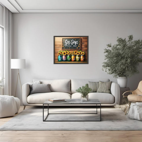 Posterizer 1 pcs-bible verses-God says you are unique-Religious Posters-Motivational & Inspirational Art-Gifts for Christians-Living Room Bedroom ...