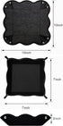 Leather Storage Tray,Phone Watch Jewelry Coin Organizer,Dresser Valet Tray for Men(Black)...