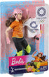 Barbie Olympic Games Tokyo 2020 Skateboarder Doll with Uniform, Tokyo 2020 Jacket, Medal, Skateboard, Wrist and Kneepads for Ages 3 and Up...