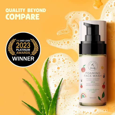 Kids Organic Foaming Face Wash - Natural Skincare for Teen Girls 10-12 - Hydrating Exfoliating & Non Toxic Moisturizer Soap for Tweens & Preteens...