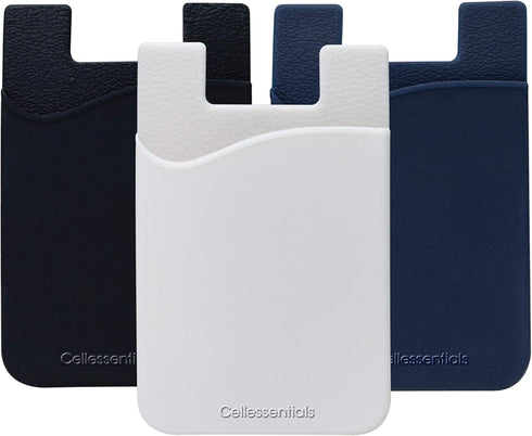 USA Merchant Redesigned Card Holder - Silicone Stick on Cell Phone Wallet with Pocket for Credit Card ID Business Card - iPhone Android & Smartpho...